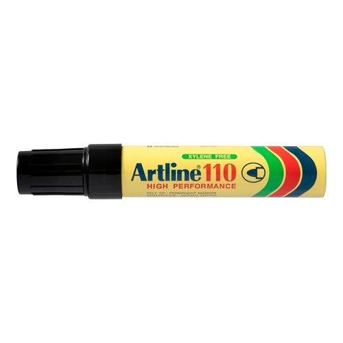 Artline 110 Permanent Marker 4mm Bullet Nib Black Box 6