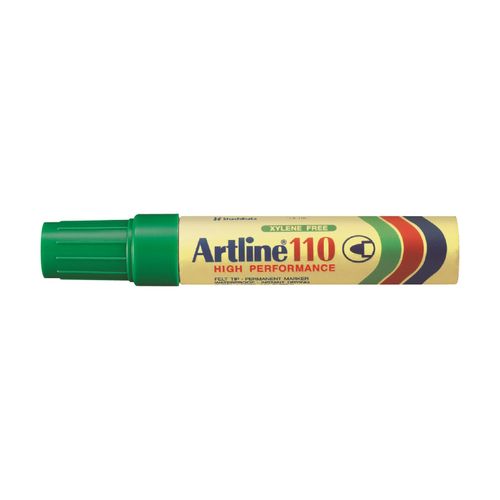Artline 110 Permanent Marker 4mm Bullet Nib Green Box 6