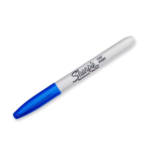 Sharpie Permanent Marker Fine Bullet Blue - Sold Each (12 per Box)