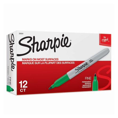 Sharpie Permanent Marker Fine Bullet Green - Sold Each (12 per Box)
