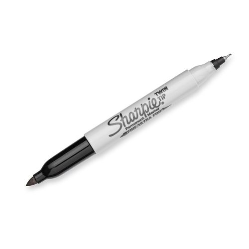 Sharpie Twin Tip Permanent Black Marker (12) - Sold Each (12 per Box)
