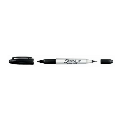 Sharpie Twin Tip Permanent Black Marker (12) - Sold Each (12 per Box)