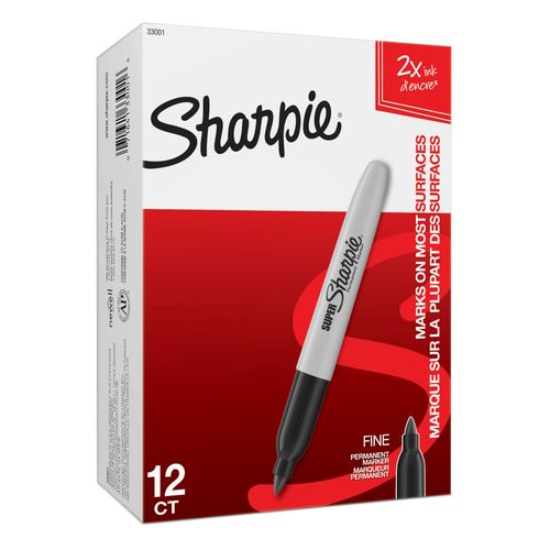 Sharpie Super Black Marker - Sold Each (12 per Box)