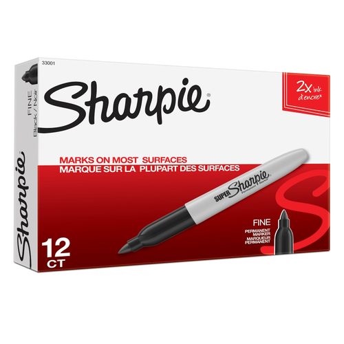 Sharpie Super Black Marker - Sold Each (12 per Box)