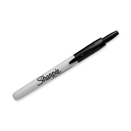 Sharpie Retractable Permanent Marker Fine Bullet Black - Sold Each (12 per Box)