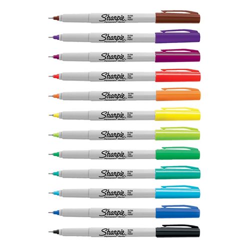 Sharpie Marker Ultra Fine Assorted Pack 12