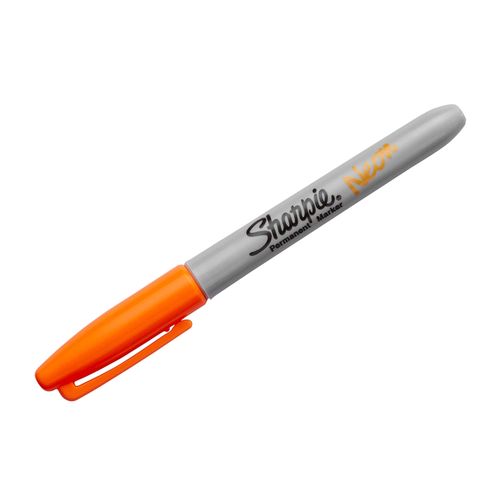 Sharpie Permanent Marker Fine Bullet Neon Orange Box 12
