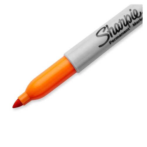 Sharpie Permanent Marker Fine Bullet Neon Orange Box 12