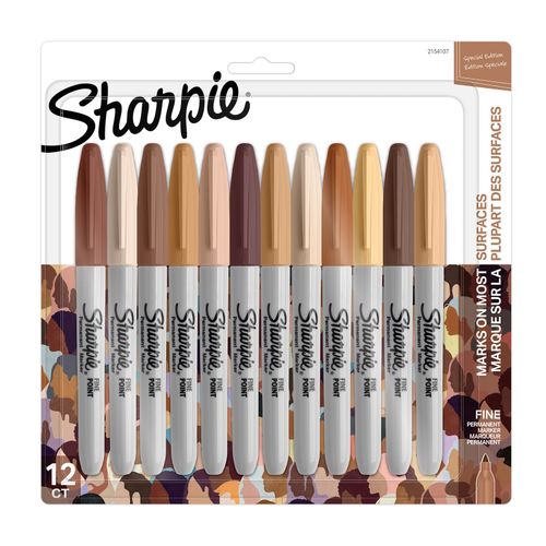 Sharpie Permanent Marker Fine Bullet Assorted Portrait Pack 12