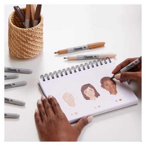 Sharpie Permanent Marker Fine Bullet Assorted Portrait Pack 12