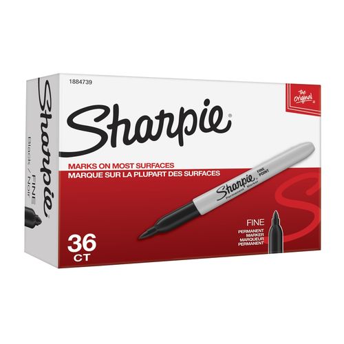 Sharpie Permanent Marker Fine Black Box 36