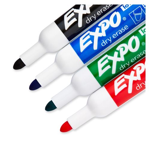Expo Whiteboard Markers Bullet Assorted Pack 4
