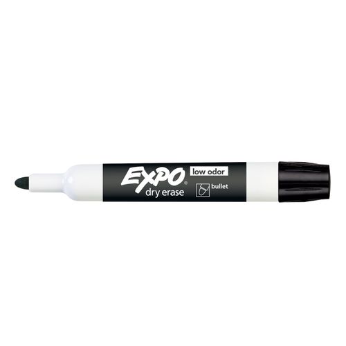 Expo Whiteboard Marker Bullet Black Box 12