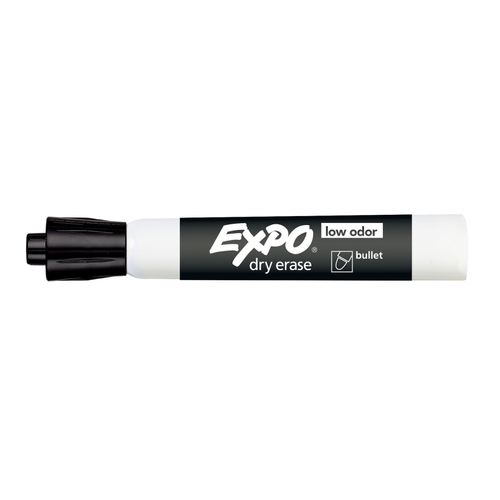 Expo Whiteboard Marker Bullet Black Box 12