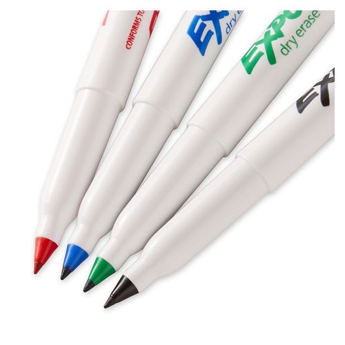 Expo Whiteboard Marker Bullet Ultra Fine Assorted Pack 4