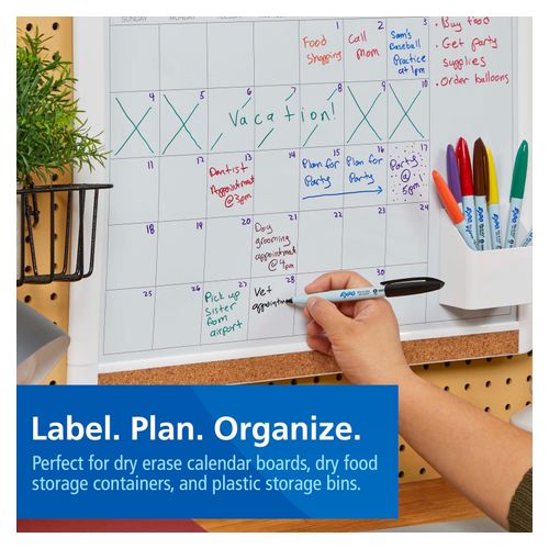 Expo Vis A Vis Wet Erase Whiteboard Marker Bullet Fine Assorted Pack 4