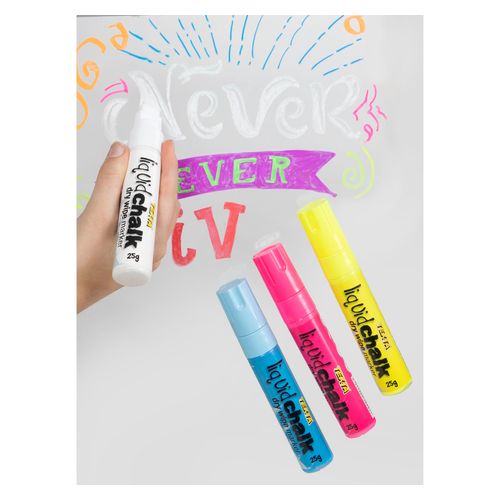 Texta Liquid Chalk Marker Dry Wipe Assorted 15mm Wallet 4