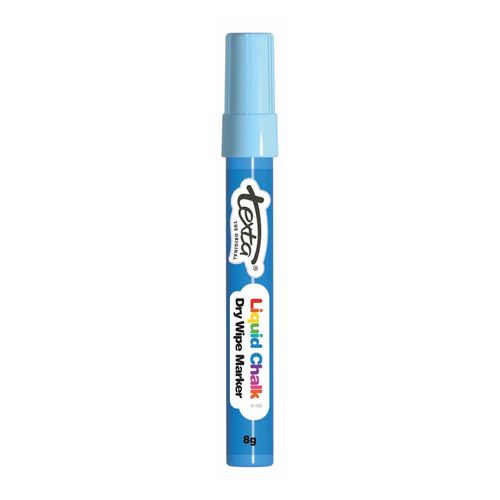Texta Liquid Chalk Marker Dry Wipe Blue 4mm - Sold Each (12 per Box)