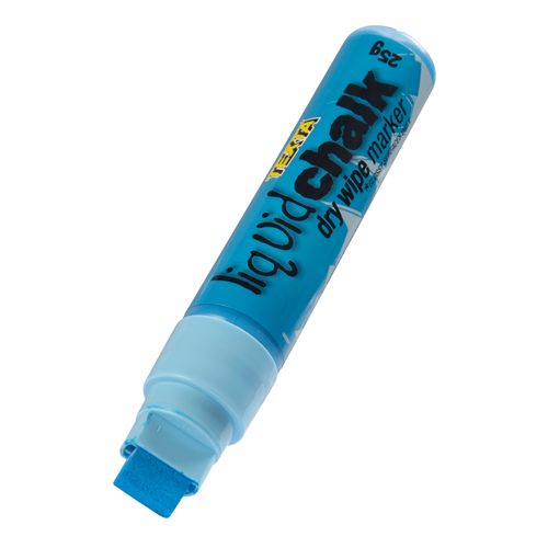 Texta Liquid Chalk Marker Dry Wipe Blue 15mm - Sold Each (12 per Box)