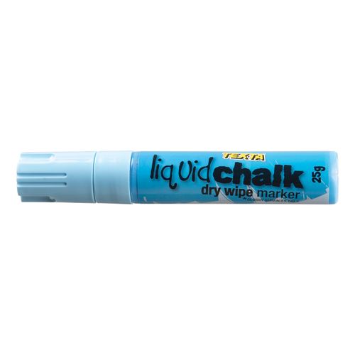 Texta Liquid Chalk Marker Dry Wipe Blue 15mm - Sold Each (12 per Box)
