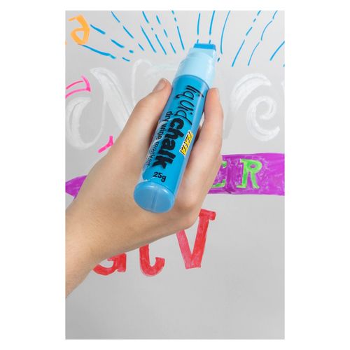 Texta Liquid Chalk Marker Dry Wipe Blue 15mm - Sold Each (12 per Box)