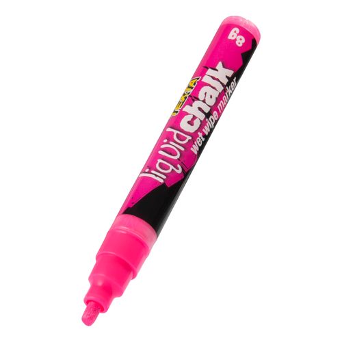 Texta Liquid Chalk Marker Wet Wipe Pink 4.5mm - Sold Each (12 per Box)