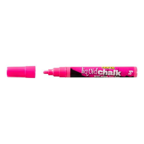 Texta Liquid Chalk Marker Wet Wipe Pink 4.5mm - Sold Each (12 per Box)