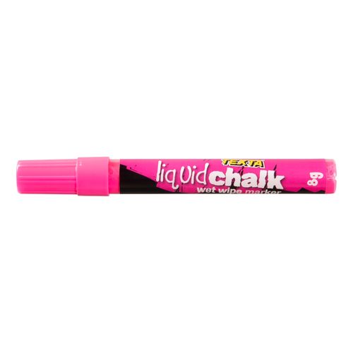 Texta Liquid Chalk Marker Wet Wipe Pink 4.5mm - Sold Each (12 per Box)