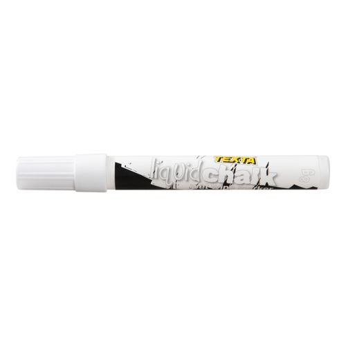 Texta Liquid Chalk Marker Wet Wipe White 4.5mm - Sold Each (12 per Box)