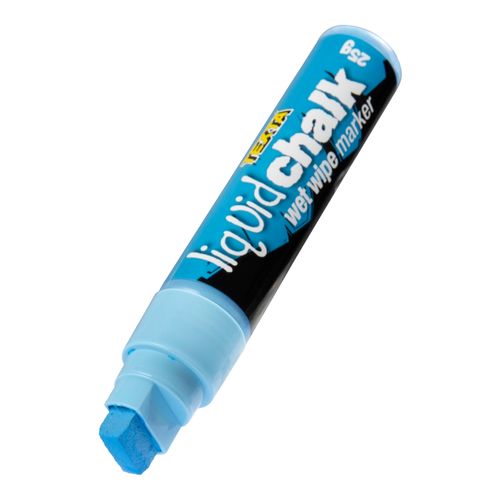 Texta Liquid Chalk Marker Wet Wipe Blue 15mm - Sold Each (12 per Box)
