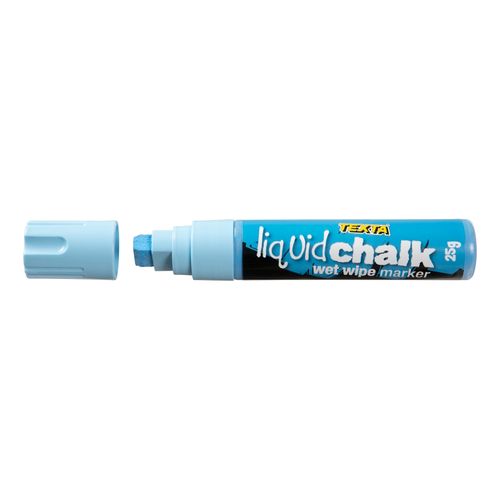 Texta Liquid Chalk Marker Wet Wipe Blue 15mm - Sold Each (12 per Box)