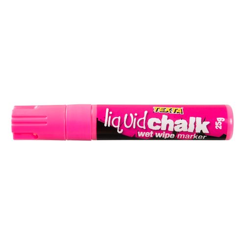 Texta Liquid Chalk Marker Wet Wipe Pink 15mm - Sold Each (12 per Box)