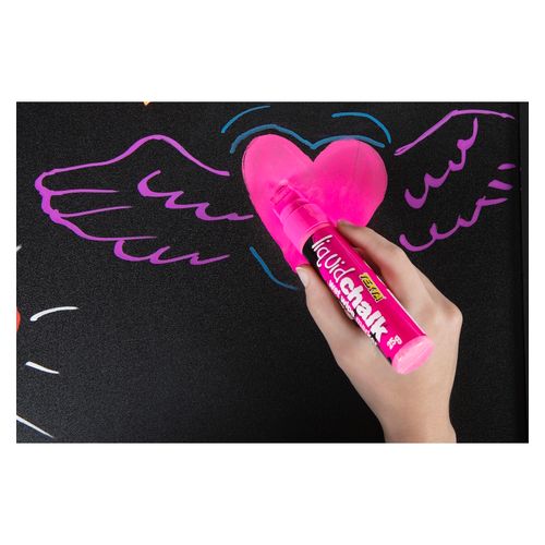 Texta Liquid Chalk Marker Wet Wipe Pink 15mm - Sold Each (12 per Box)