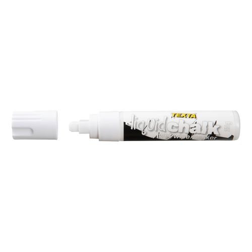 Texta Liquid Chalk Marker Wet Wipe White 15mm - Sold Each (12 per Box)
