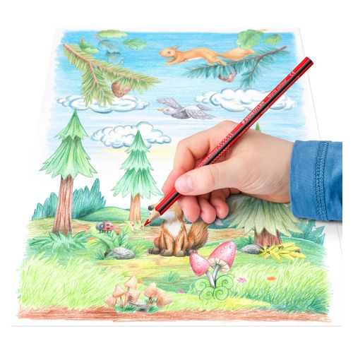 Staedtler Noris Colour Triangular Pencils 185 Assorted Colours Box 6
