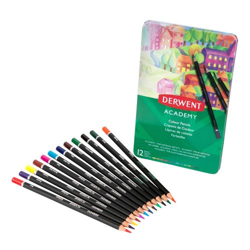 Derwent Academy Coloured Pencils Assorted Pack 12