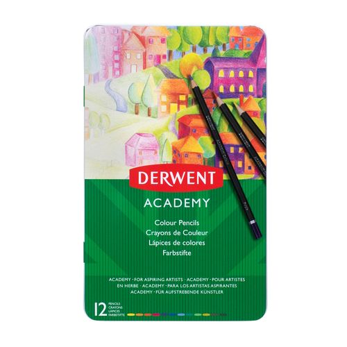 Derwent Academy Coloured Pencils Assorted Pack 12
