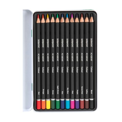 Derwent Academy Coloured Pencils Assorted Pack 12