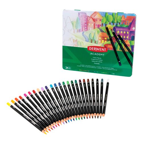 Derwent Academy Coloured Pencils Assorted Pack 24