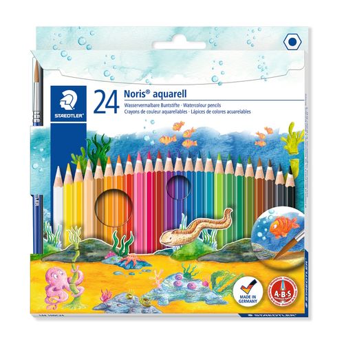 Staedtler Noris Aquarell Watercolour Pencils Assorted Box 24
