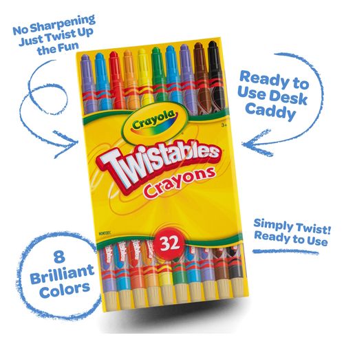 Crayola Twistable Crayon Deskpack Assorted Colours Pack 32