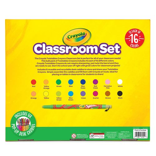 Crayola Twistable Crayon Classpack Assorted Colours Pack 240