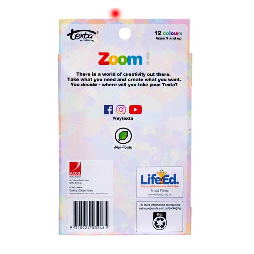 Texta Zoom Twist Crayons Assorted Wallet 12