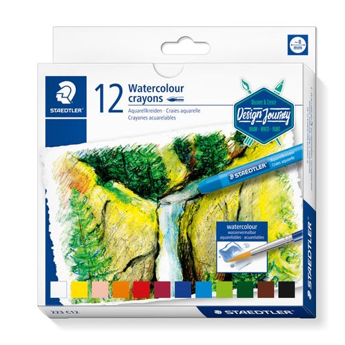 Staedtler Watercolour Crayons Box Of 12 Assorted Colours 223 C12