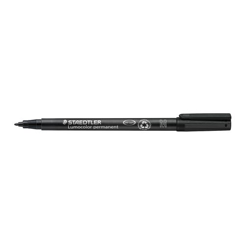 Staedtler Lumocolor Permanent Medium Marker 317 Black - Sold Each (10 Per Box)