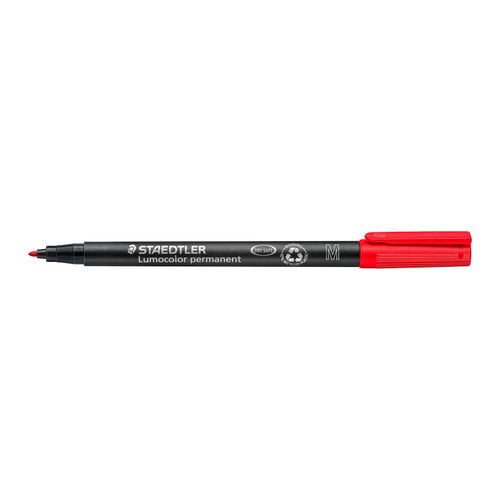 Staedtler Lumocolor Permanent Medium Marker 317 Red Box 10