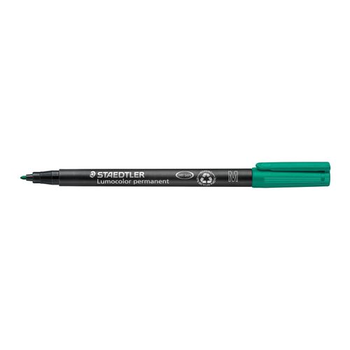 Staedtler Lumocolor Permanent Medium Marker 317 Green Box 10