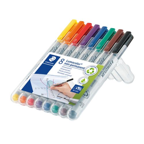 Staedtler Lumocolor Non Permanent Fine Marker 316 Wallet 8