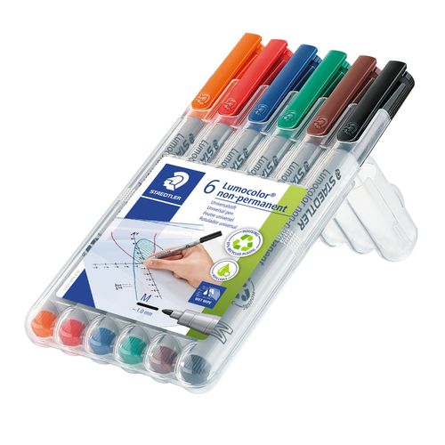 Staedtler Lumocolor Non Permanent Medium Marker 315 Wallet 6