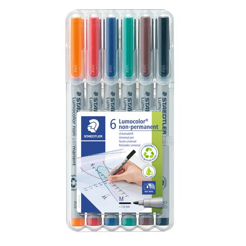 Staedtler Lumocolor Non Permanent Medium Marker 315 Wallet 6
